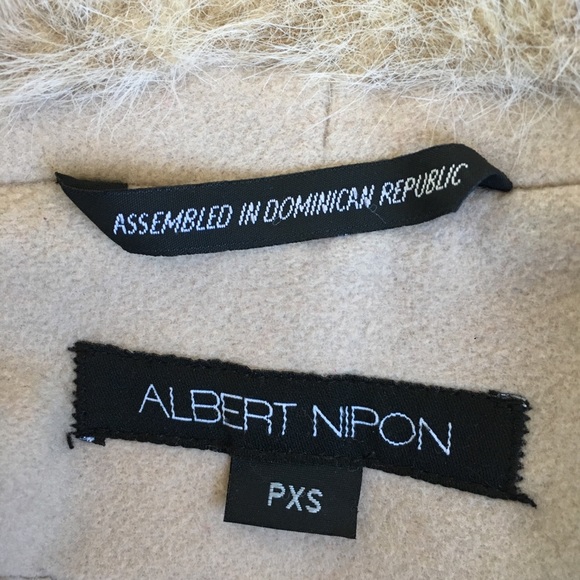 SALE Vintage Faux Fur Wool Coat - Picture 7 of 8